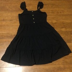 Fabkids Button Front Tiered Dress/Ruffle Sleeves Size XL